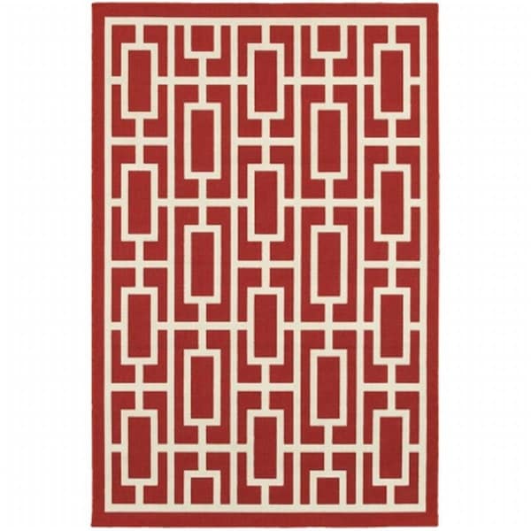 Sphinx By Oriental Weavers Oriental Weavers Meridian 9754R 8 and apos; Round Round - Red/ Ivory-Polypropylene M9754R240RDST - main